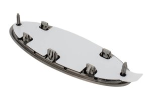 Ford F-150 Emblem Kit - Front/Rear - Ford Racing - Smoked Chrome Oval w/o Camera Provision - Black - `18-`23